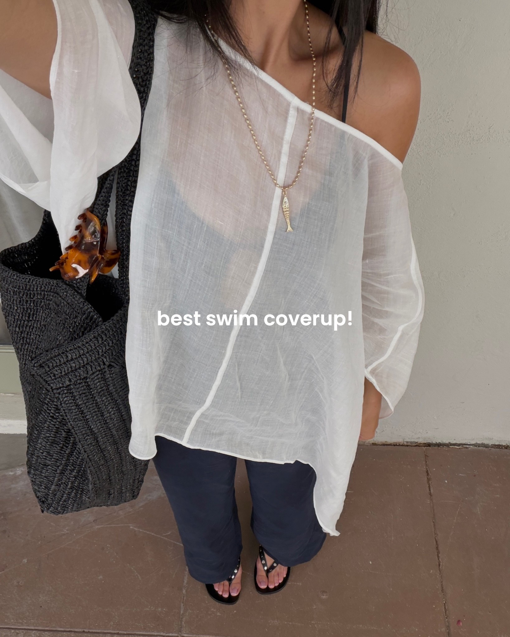 love this coverup from @DISSH 🖤 sandals are zara!

#LTKootd #LTKSwim #LTKTravel