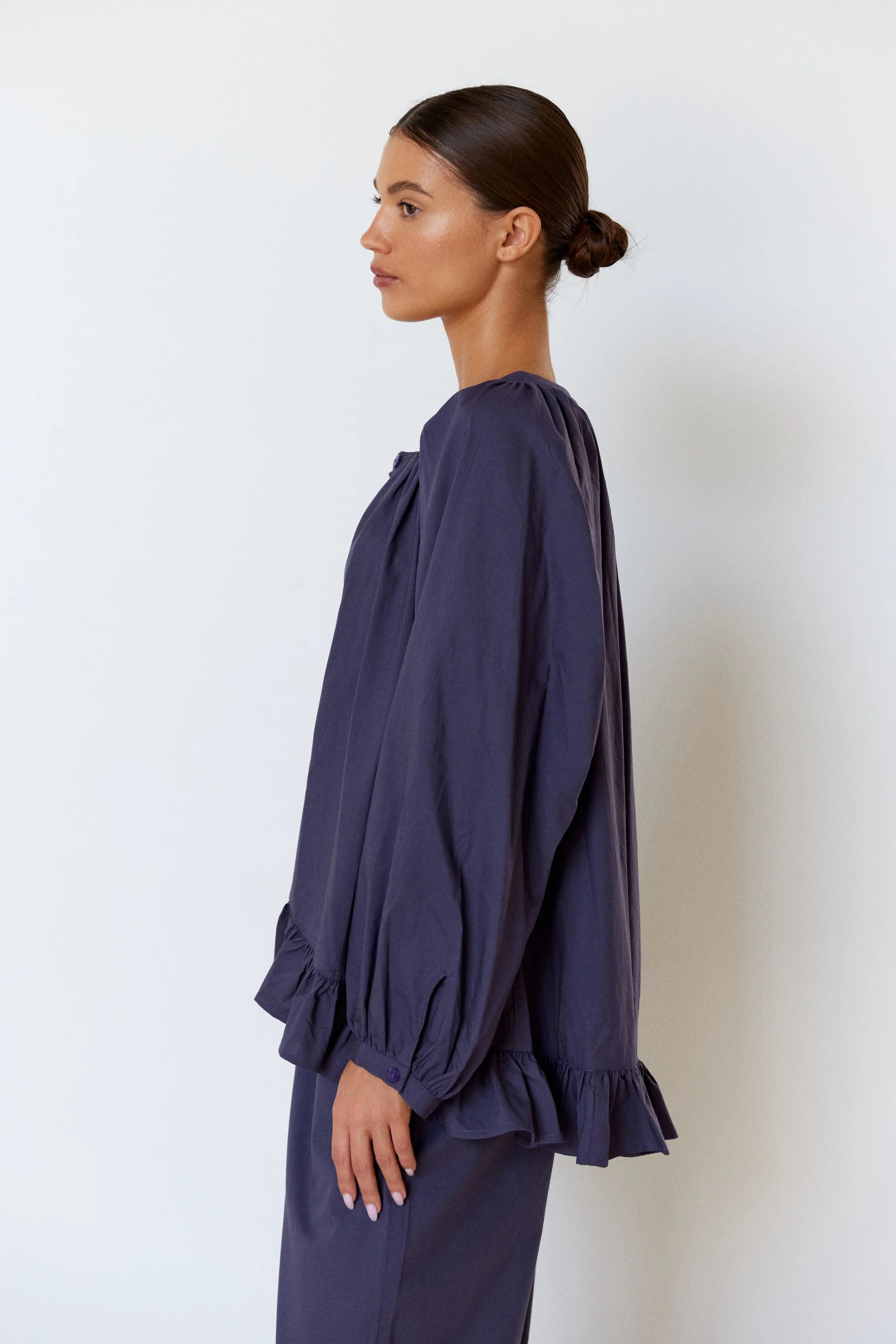 Sophie Sleep Set - Long - Cotton Modal - Midnight | Piyama US