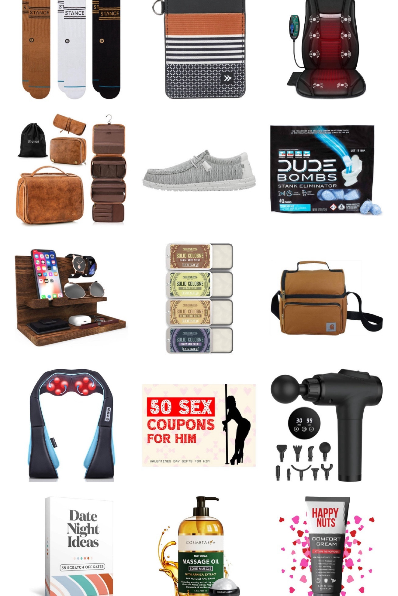 Gift ideas for men’s Valentine’s Day! Cologne, massagers, shoes, spicy coupon books, carhartt, thread wallets, CRZ yoga lulu lookalikes, stance, and more!

#LTKSeasonal #LTKGiftGuide #LTKmens