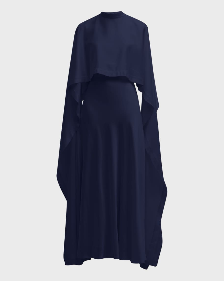 Amory Cutout Cape-Sleeve Gown | Neiman Marcus