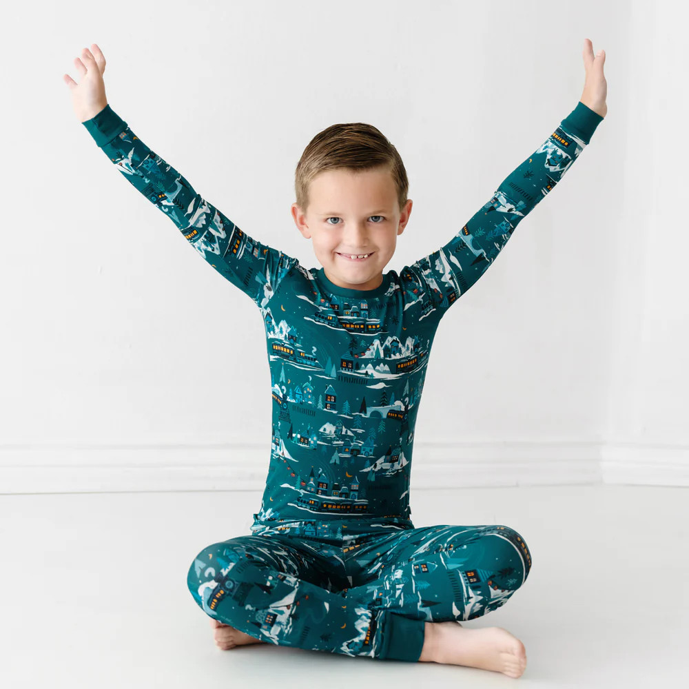 Midnight Express Two-Piece Pajama Set | Little Sleepies