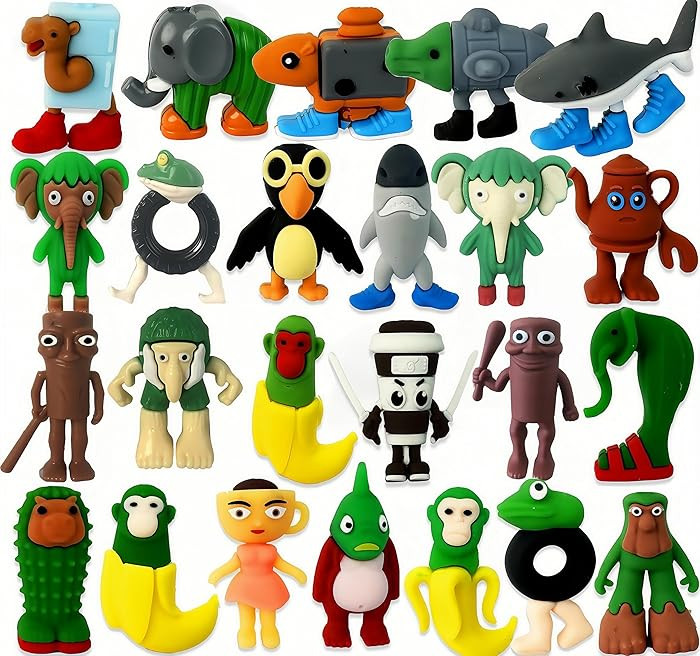 24PCS Tralalero Tralala Toys, Tung Tung Sahur & More – Mini Collectible Brainrot Toys for Desk ... | Amazon (US)