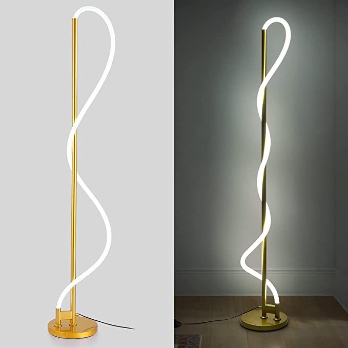 DEC LUCE DECOLUCE LIGHTING Modern LED Gold Floor Lamp, Minimalist Flexible DIY Modeling Tall Stan... | Amazon (US)