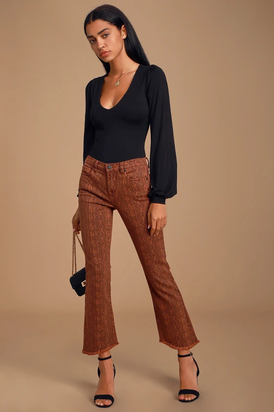 Kaylene Black V-Neck Balloon Sleeve Bodysuit | Lulus