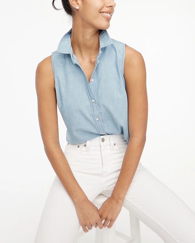 Chambray button-up shirt in signature fit | J.Crew Factory