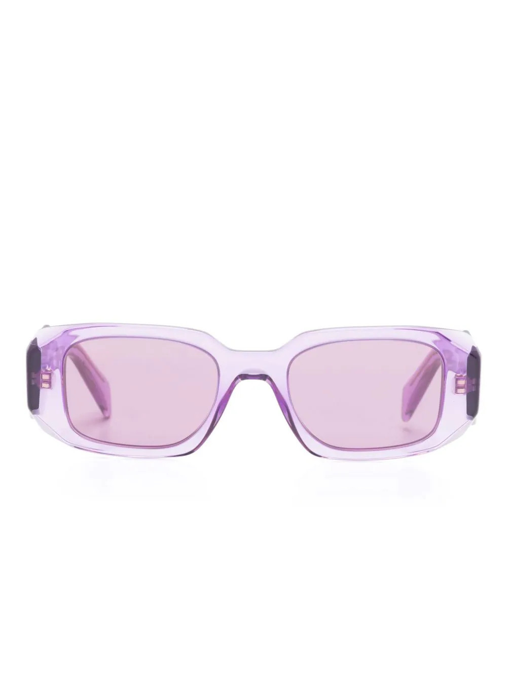 Prada Eyewear Symbole rectangle-frame sunglasses - Purple | Farfetch Global