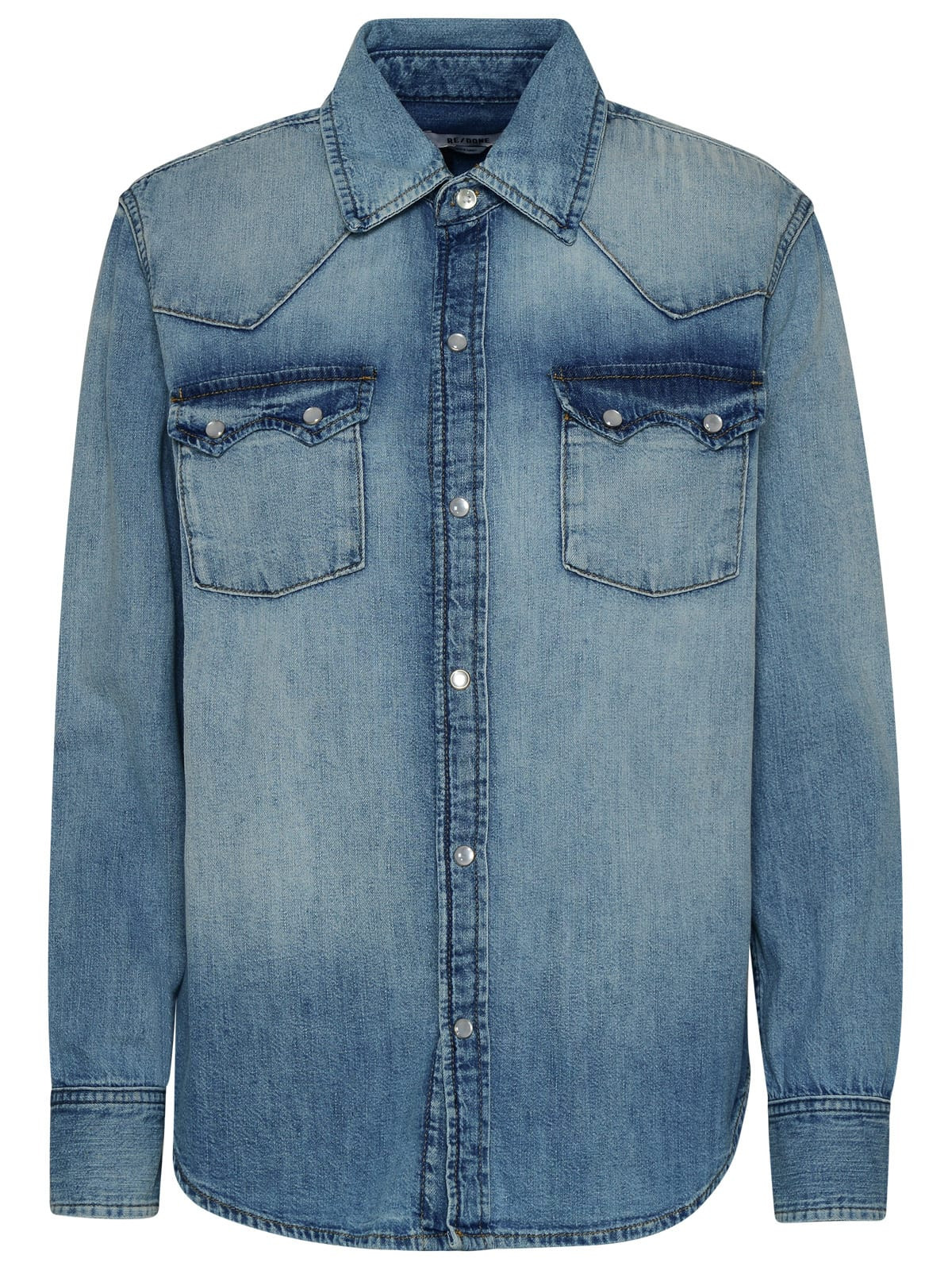 RE/DONE Light Blue Cotton Denim Shirt | Italist.com US