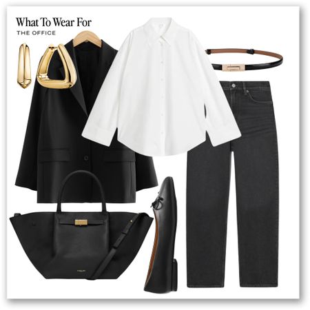 Styling black straight leg jeans 

Workwear, the office, arket, COS, demellier tote bag, white shirt, black blazer, & other stories 

#LTKstyletip #LTKworkwear #LTKSeasonal