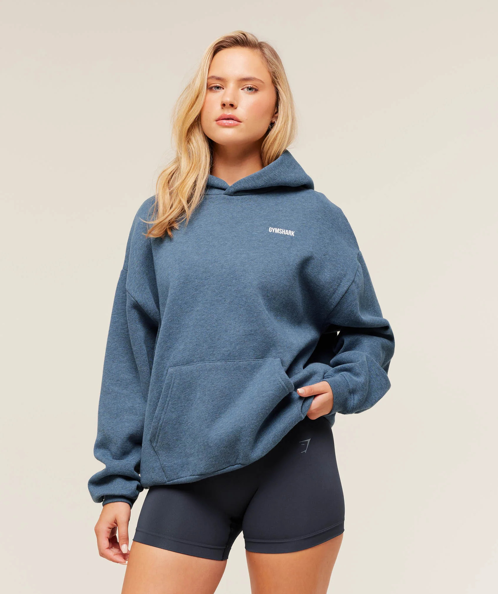 Gymshark Cosy Luxe Hoodie - Compound Blue Marl | Gymshark US