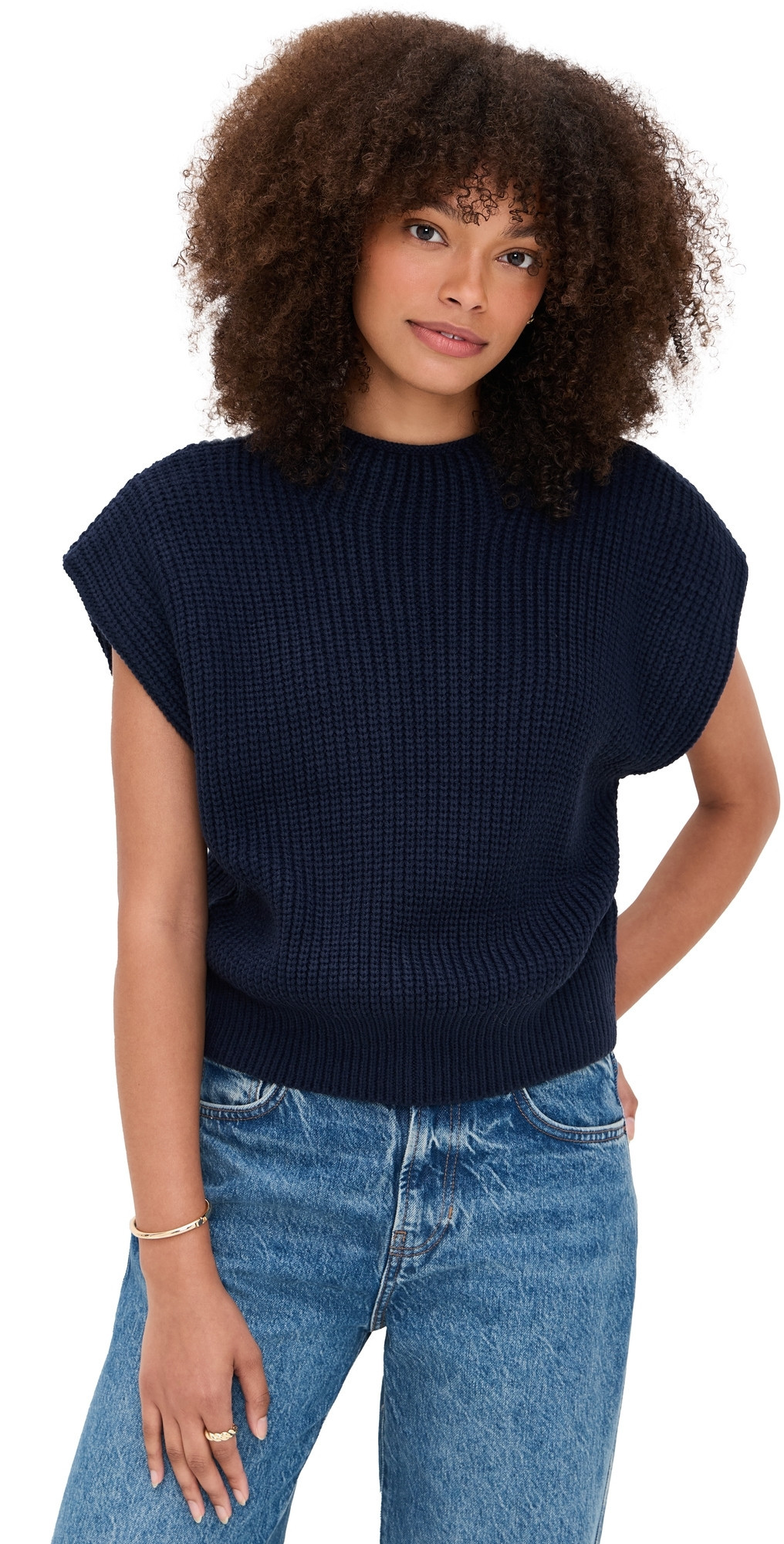 En Saison Karalie Knit Top Navy L | Shopbop
