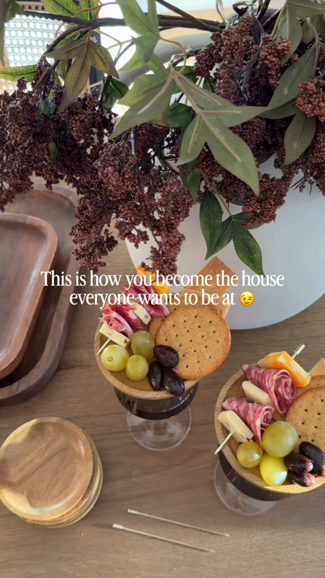 If you want to elevate your hosting game this season 💁🏻‍♀️ these mini wood wine glass toppers are a great way to add a touch of elegance for any event — even for a casual girls night in! These are also wide enough to use on coffee mugs for a “garnish your own” hot cocoa or mini dessert board 😍 there’s so many different ways you could use these glass topper charcuterie boards!

#LTKHoliday