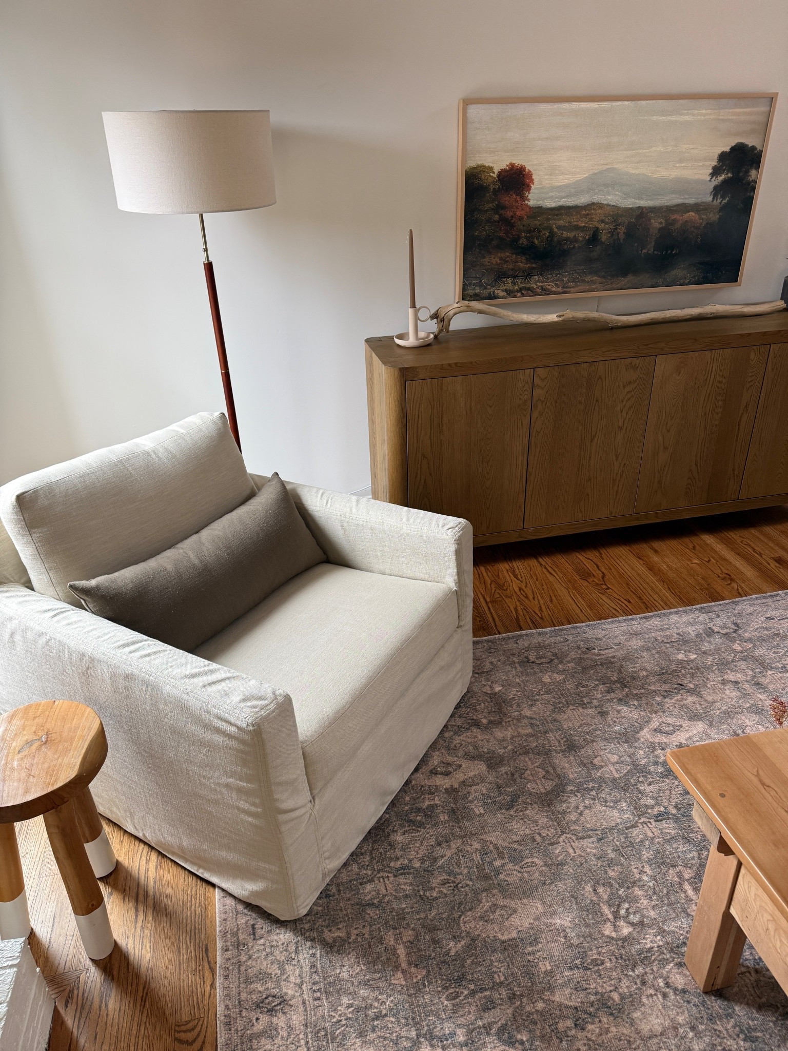 Slipcovered chair and side console of my dreams  

#LTKdayinmylife #LTKHome #LTKmomlife