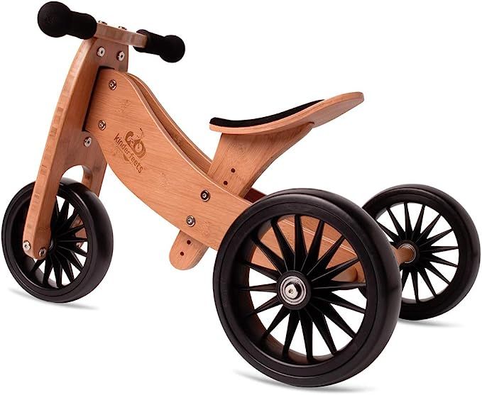 Kinderfeets TinyTot Plus 2-in-1 Wooden Balance Bike and Tricycle - Easily Convert From Bike to Tr... | Amazon (US)