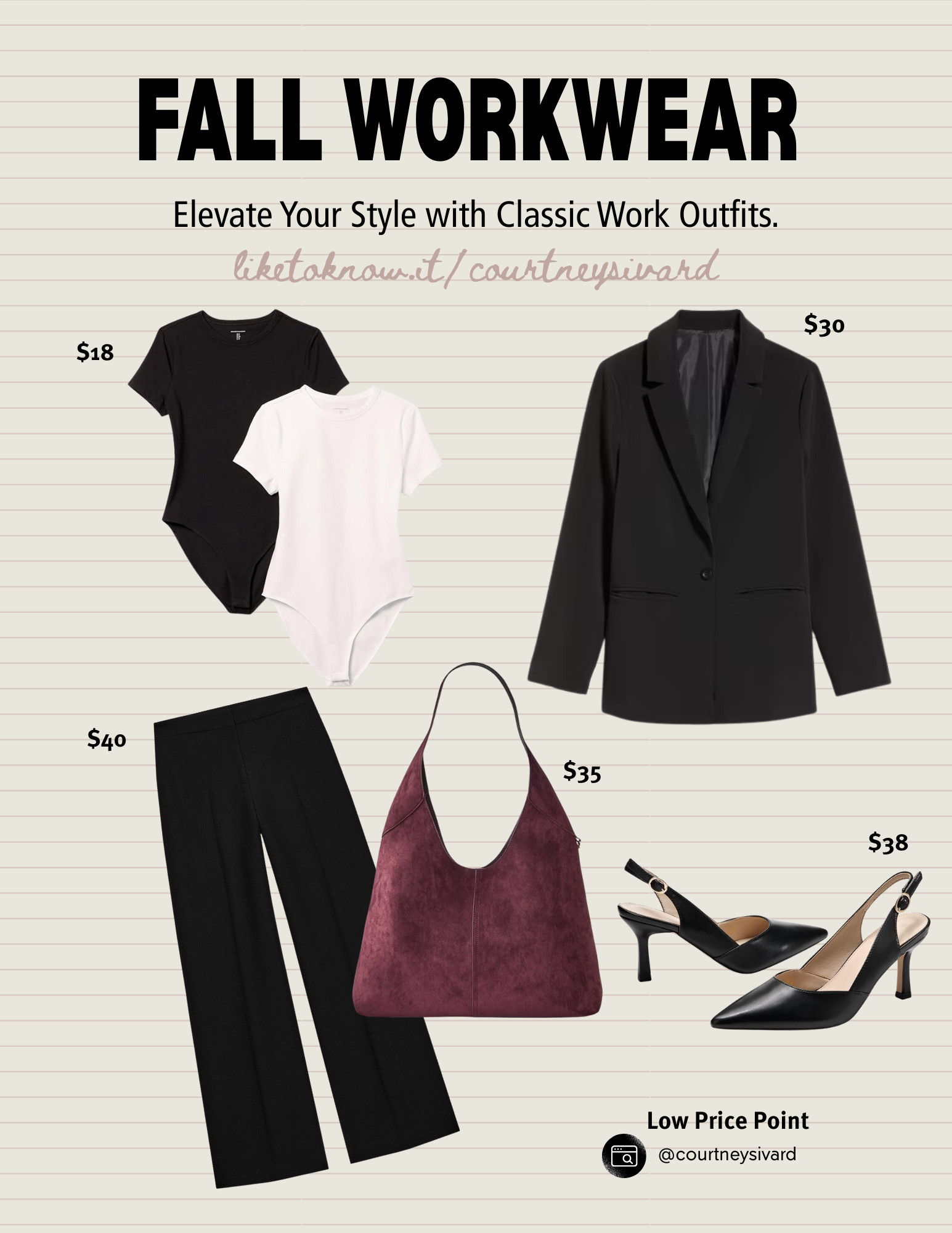 Fall Workwear Outfit Inspo - featuring price contious but still great quality pieces.  

 #LTKFindsUnder50 #LTKStyleTip #LTKWorkwear