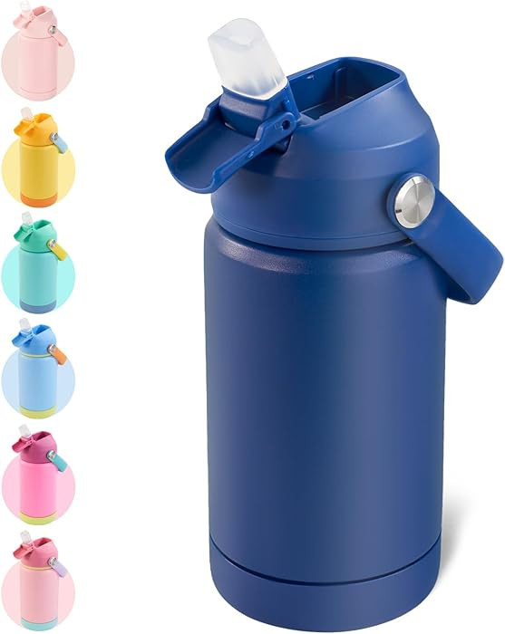 Kerilyn 12oz Kids Water Bottle, Stainless Steel Insulated Water Bottle, Toddler Cup with Straws L... | Amazon (US)