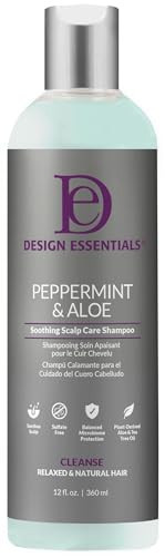 Design Essentials Peppermint & Aloe Therapeutics AntiItch Shampoo Control Scalp Flaking & Itching, 12 Fl Oz | Amazon (US)