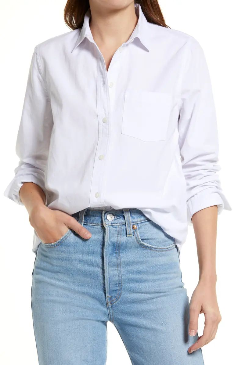 Madewell Shrunken Button-Up Cotton Oxford Shirt | Nordstrom | Nordstrom