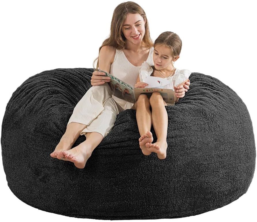 [Sherpa Cover] Bean Bag Chair: 3 ft Bean Bag Chairs for Adults/Kids with Filling,Ultra Soft Faux ... | Amazon (US)