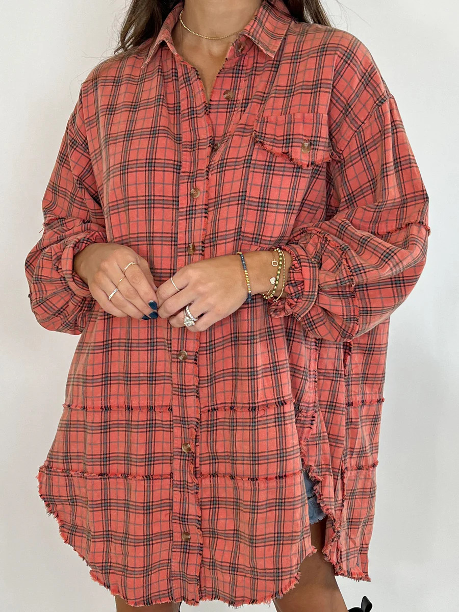 Stone Cliff Plaid Tunic | Clay | +Plus Available | Talulah