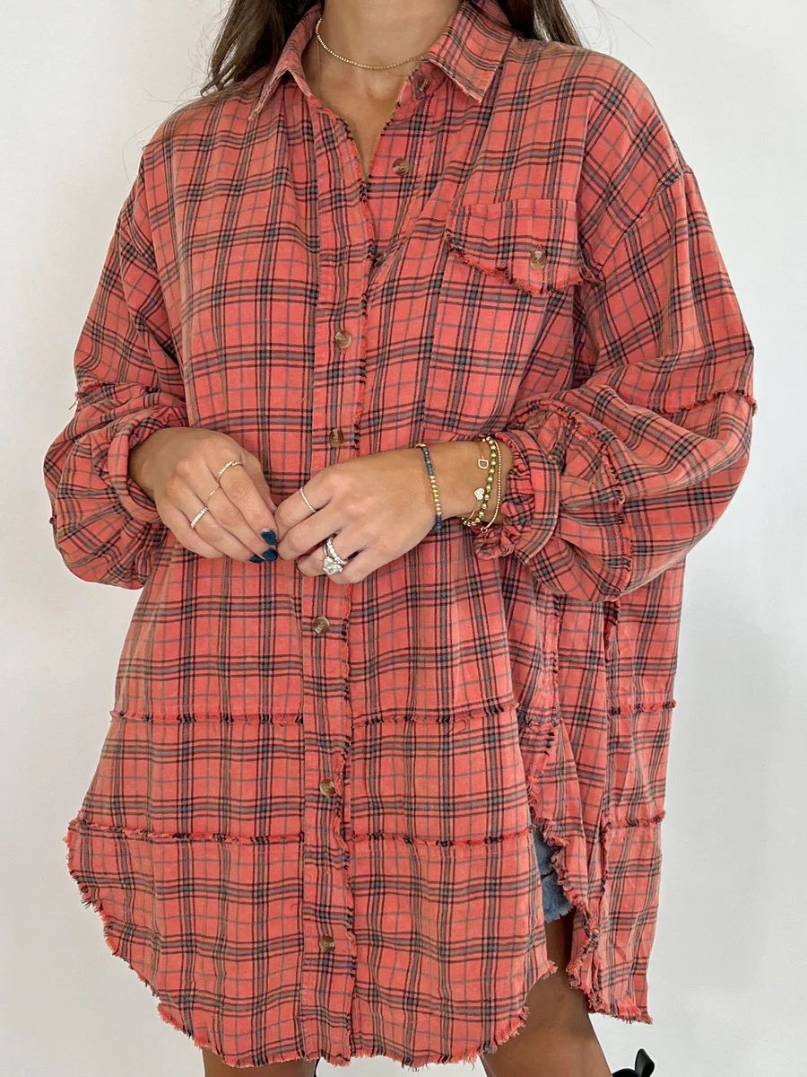 Stone Cliff Plaid Tunic | Clay | +Plus Available | Talulah