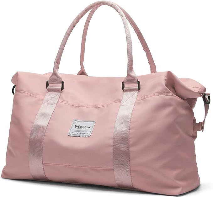 Travel Duffel Bag, Sports Tote Gym Bag, Shoulder Weekender Overnight Bag for Women | Amazon (US)