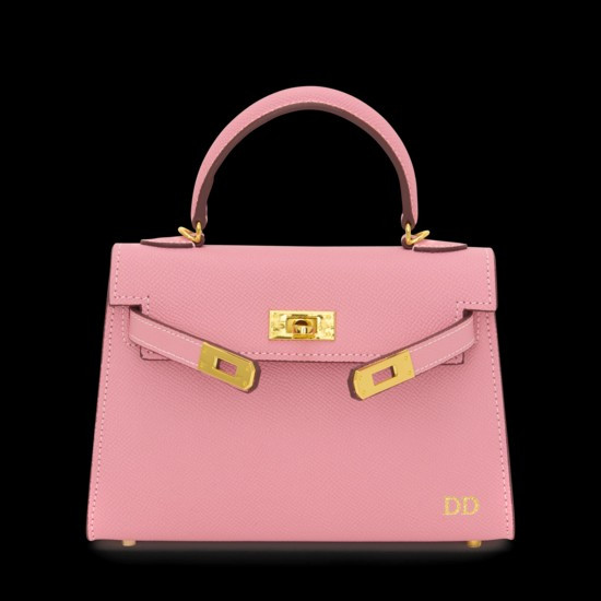 Lily & Bean Hettie Mini Bag - Blush Pink with Initials and Patterned S | Lily and Bean