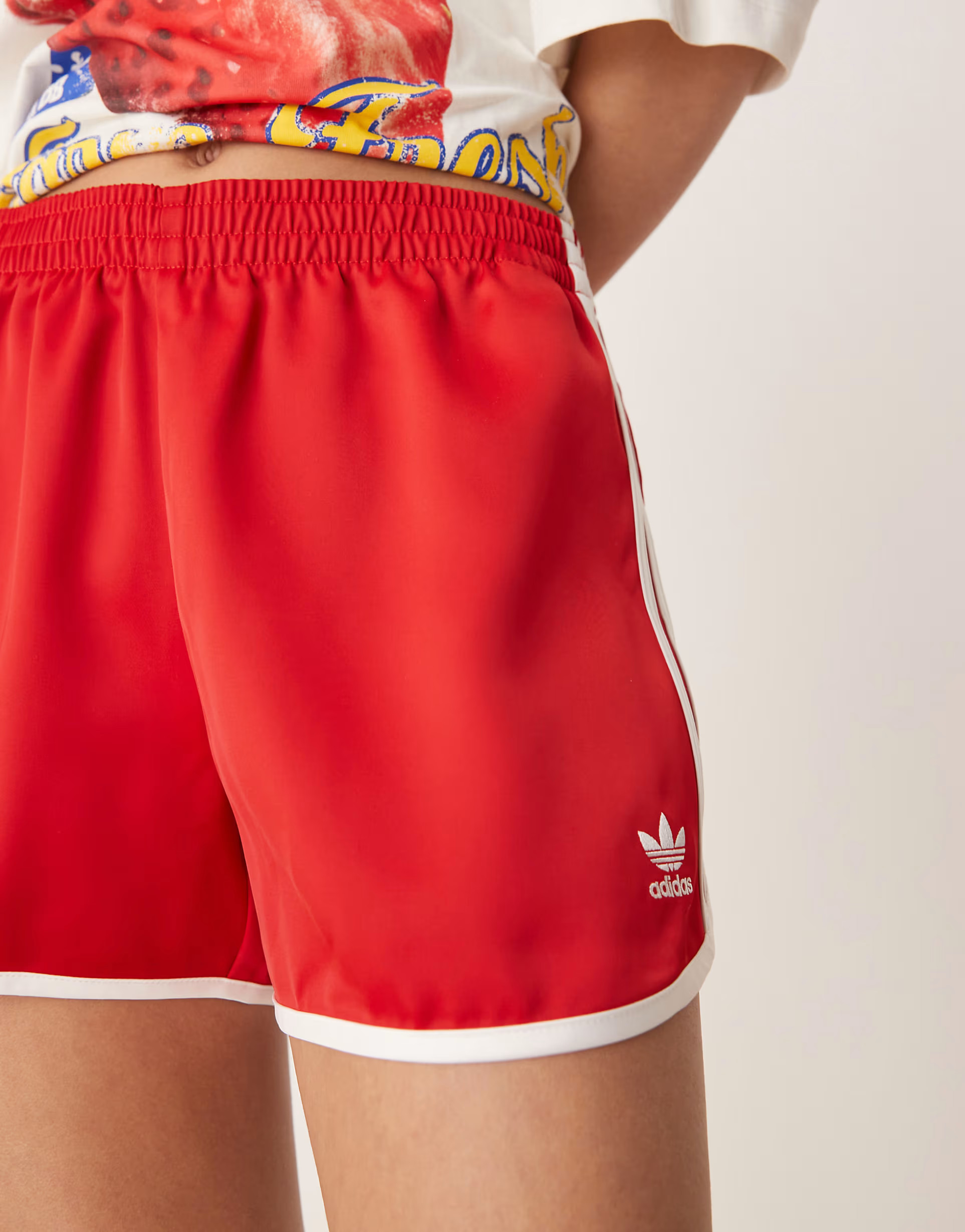 adidas Originals three stripe sprinter shorts in red | ASOS | ASOS (Global)