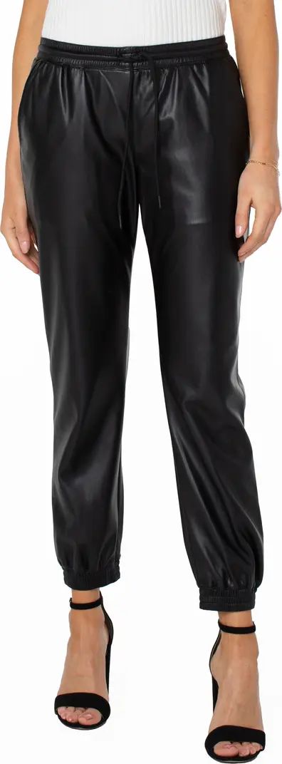 Liverpool Los Angeles Faux Leather Joggers | Nordstrom | Nordstrom