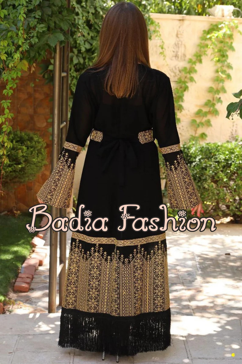 Elegant Gold & Black Made out of high quality georgette fabric / Palestine embroidery / Palestini... | Etsy (CAD)