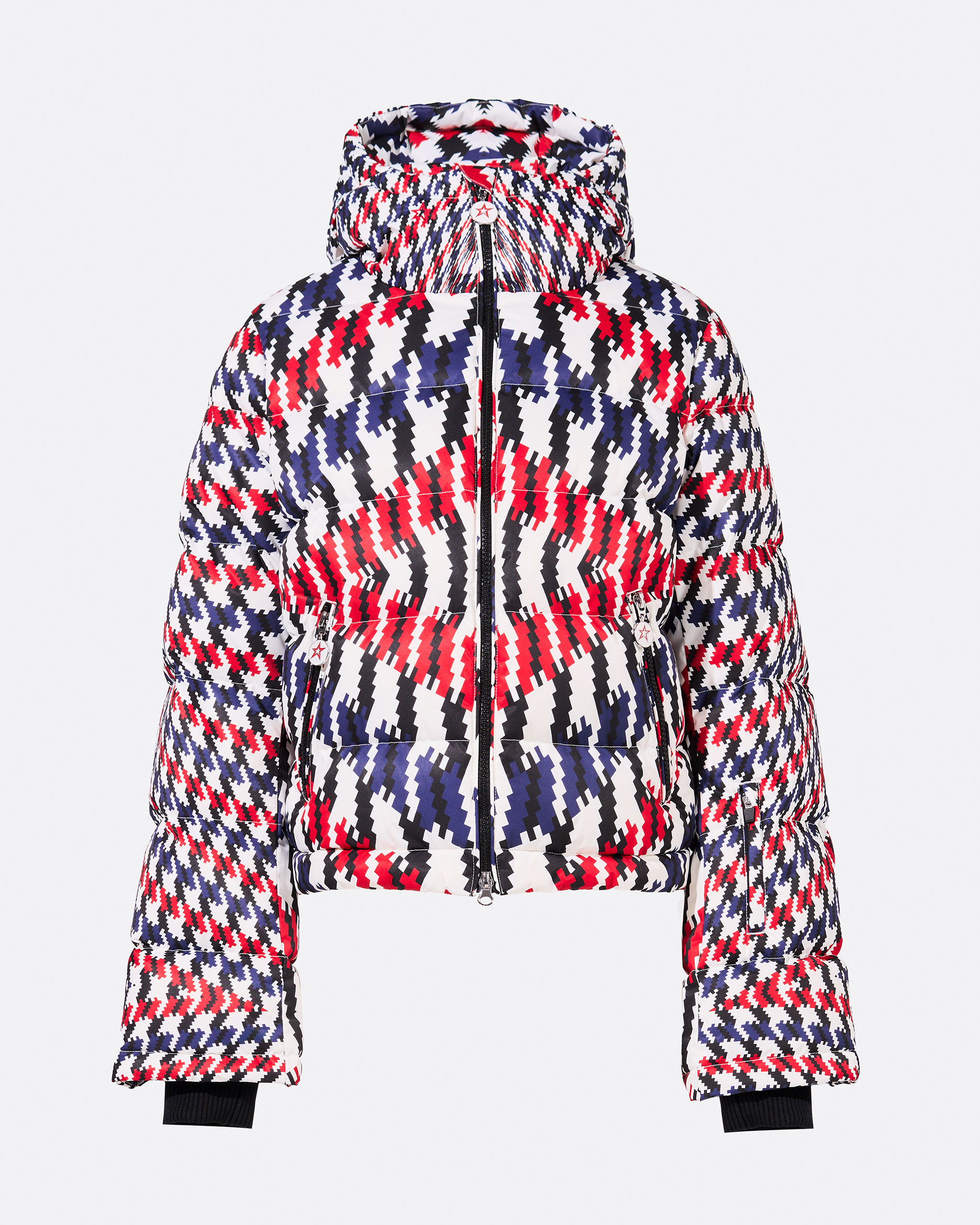 Twisted Houndstooth Polar Flare Down Jacket | Perfect Moment
