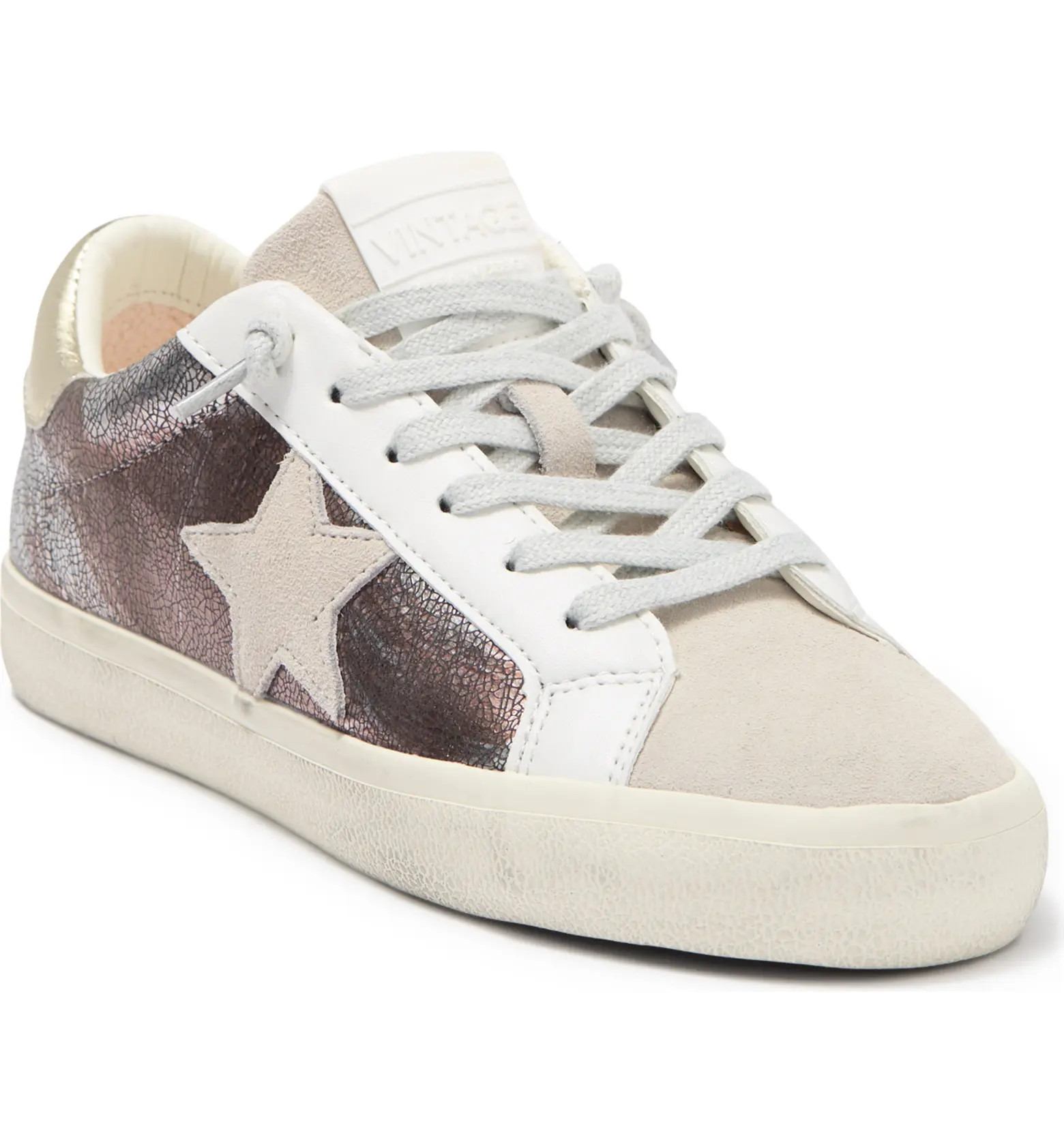 VINTAGE HAVANA Currie Metallic Leather Sneaker | Nordstromrack | Nordstrom Rack