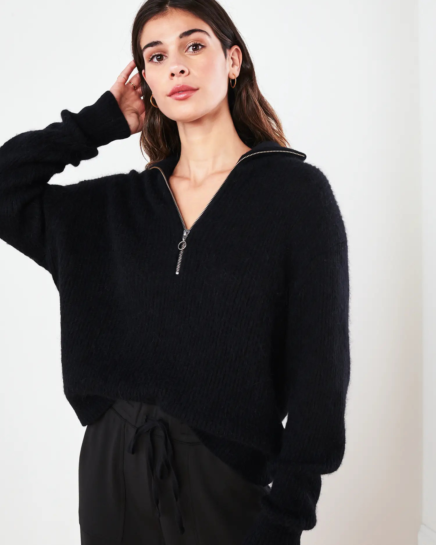 Baby Alpaca-Wool Quarter Zip | Quince