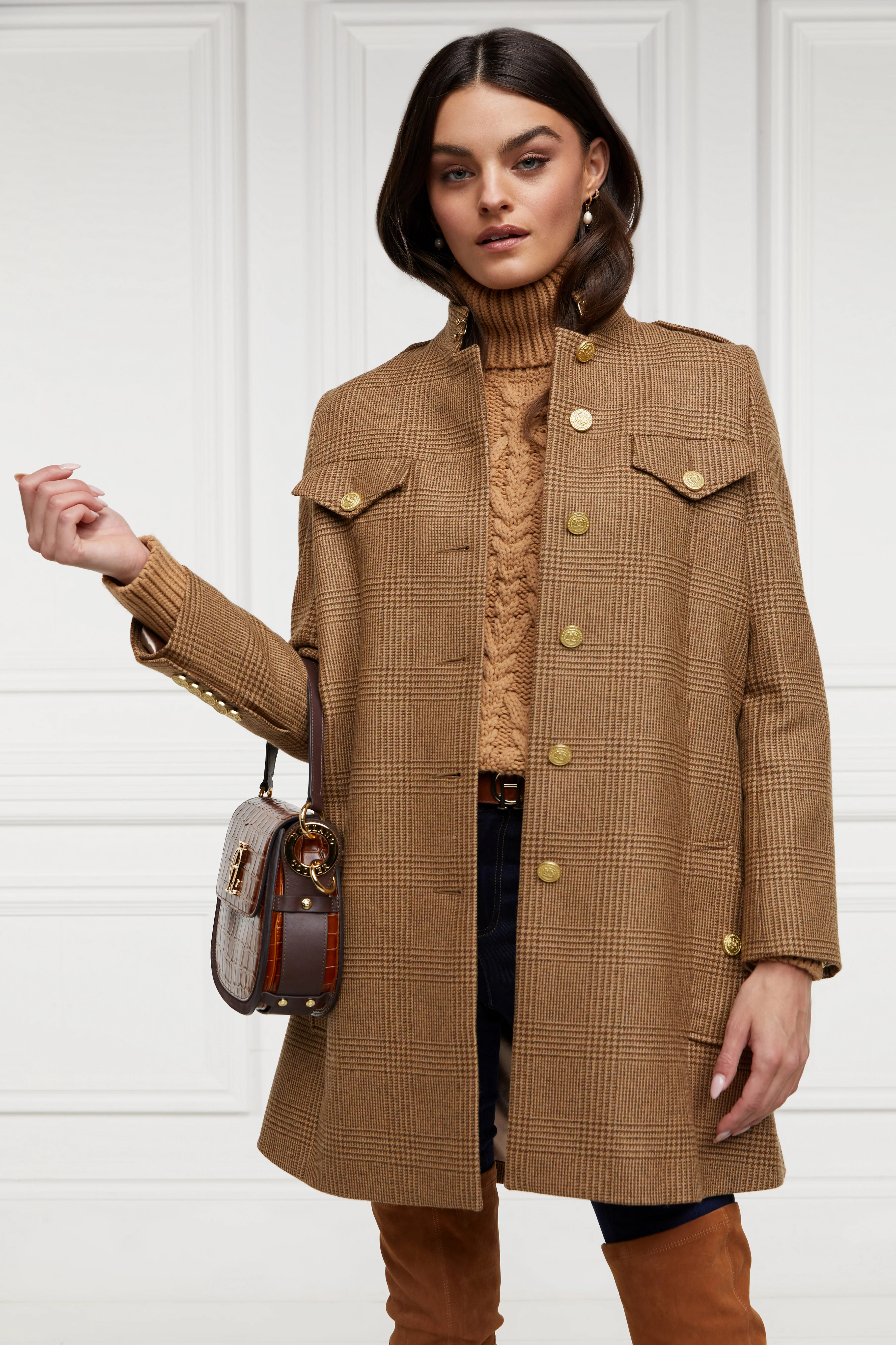 Highbury Cape Coat (Tawny) | Holland Cooper