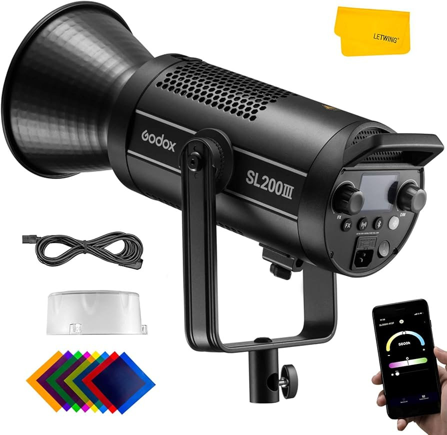 Godox SL200III,SL200W III SL-200WIII 215W Bowens Mount Daylight Balanced Led Video Light,95600lux... | Amazon (US)