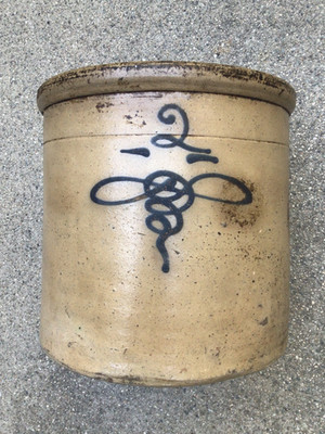 Vintage Old 2 GALLON CROCK Large Salt glaze Stoneware Pot with Bee Sting Logo #2 | eBay US