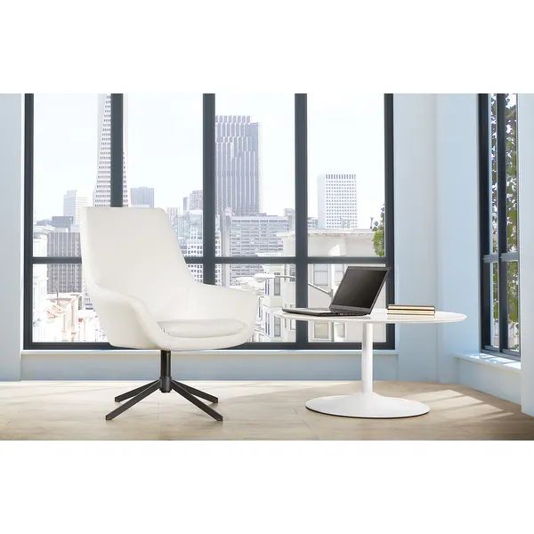 Swivel Office Chair with Black Nylon Base | Bed Bath & Beyond