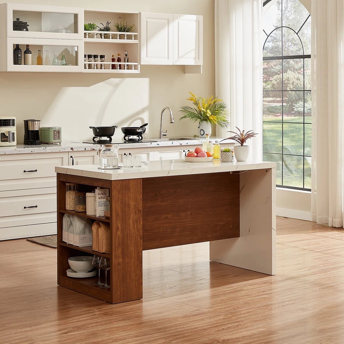 Cozy and modern, this 61" Kitchen Island With Imitation Marble Top – Portable Workstation With Storage Shelves, Power Outlets & Adjustable LED Light is perfect for extra counter space in the kitchen. ON SALE and under $350.

Keywords: Kitchen island, kitchen countertop, kitchen counter space, kitchen island with storage, kitchen, kitchen refresh, kitchen island with chairs, kitchen island set 



#LTKSeasonal #LTKHome #LTKSaleAlert