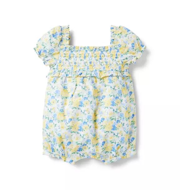 The Lily Floral Smocked Baby Romper | Janie and Jack