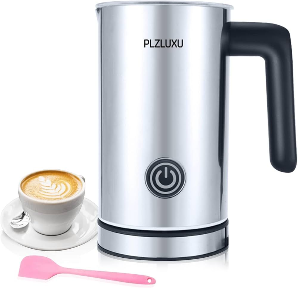 PLZLUXU Milk Frother Stainless Steel - 8.1oz/240ml Automatic Hot and Cold Foam Milk Streamer, Mil... | Amazon (US)