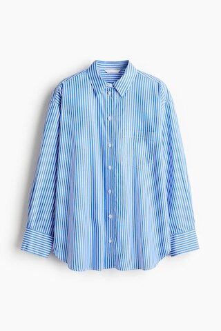 Oversized cotton poplin shirt | H&M (UK, MY, IN, SG, PH, TW, HK)