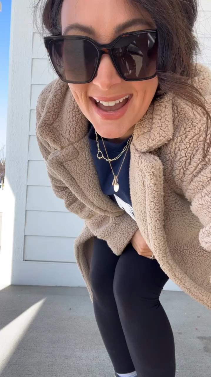 OOTD!
• small jacket 
• XL sweatshirt 
• size 6 leggings 
• boots true to size 

#LTKStyleTip #LTKWatchNow #LTKFindsUnder50