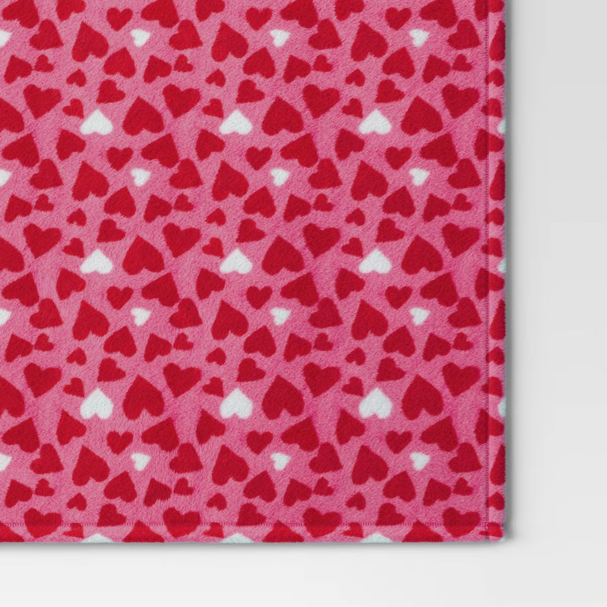 Recycled Printed Plush Throw Paper Cut Heart Red - Room Essentials™ | Target