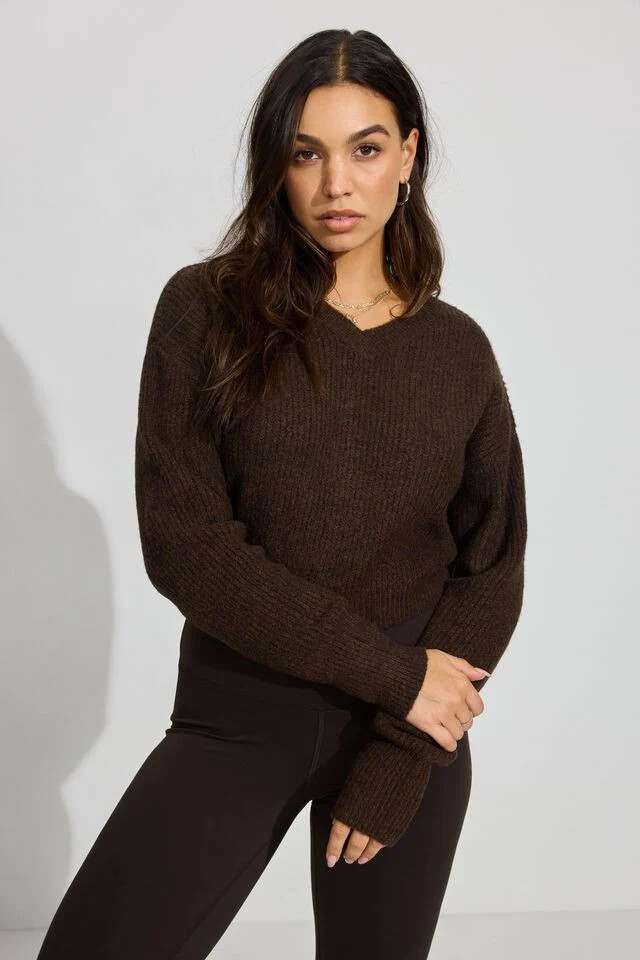 Cozy V Neck Sweater | Garage Clothing