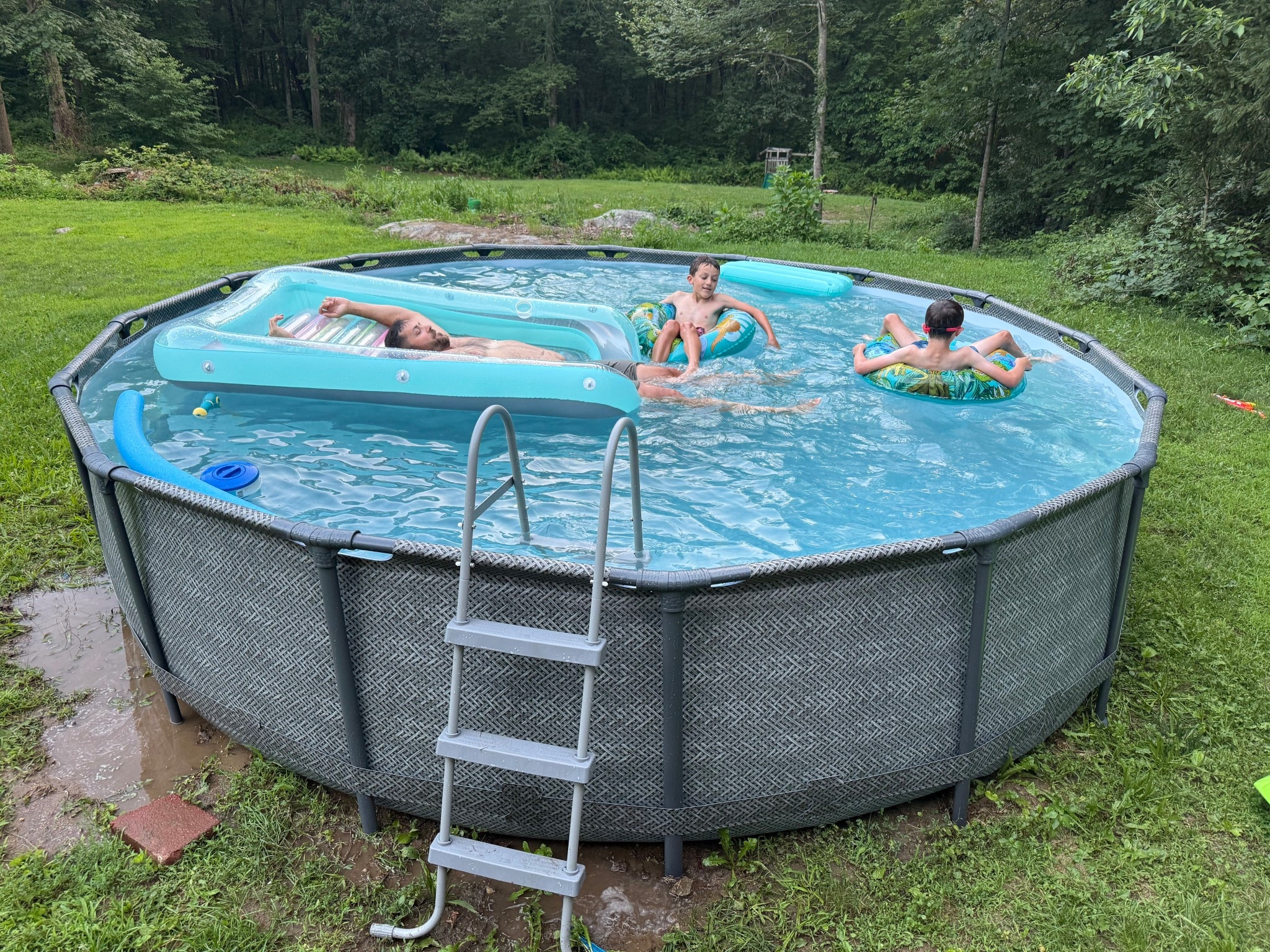  Above ground pool. Easy to set up but durable above ground pool from Walmart. I HIGHLY recommend it!! We saved so much money by getting this and the kids love it. It took my husband an hour tops to set it up. 

#LTKSwim #LTKKids #LTKParties