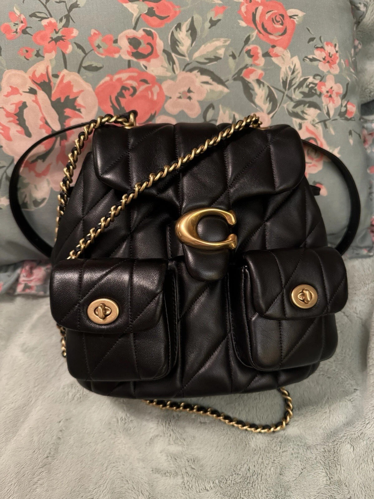 Coach Coach Tabby Leather Backpack B4/BLACK | eBay | eBay US