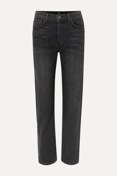 GRLFRND - Helena High-rise Straight-leg Jeans - Black | NET-A-PORTER (US)