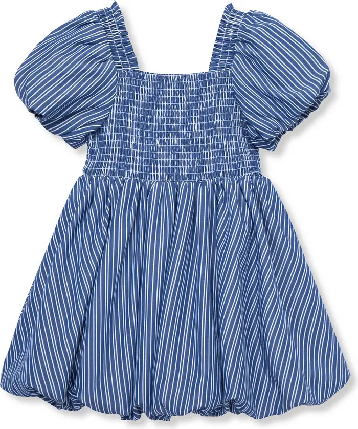 Habitual Kids Kids' Stripe Puff Sleeve Bubble Dress | Nordstrom | Nordstrom