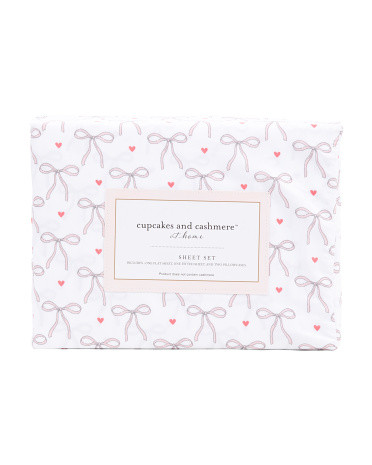 Bows And Hearts Sheet Set | Polyester | Marshalls