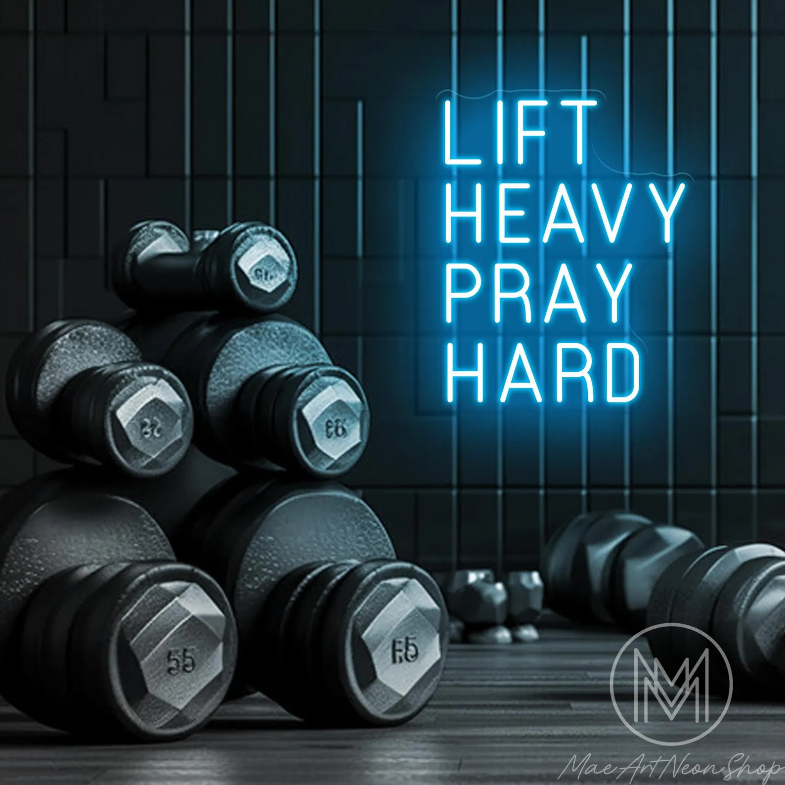 Lift Heavy Pray Hard Neon Sign Gym LED Neon Light Motivational Sign Workout Room Fitness Wall Dec... | Etsy (Global)
