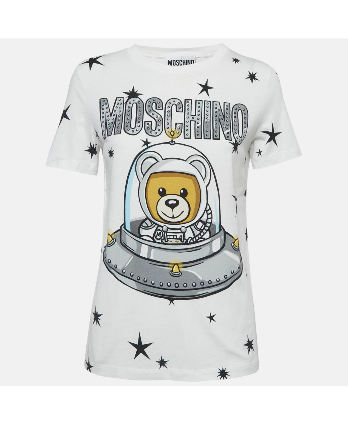 Pre-Owned Moschino Women's Couture Cotton Printed Crew Neck T-Shirt | Macy's